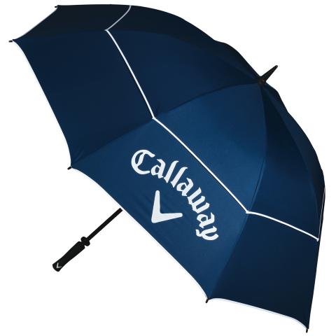 Callaway Shield 64 Inch Double Canopy Golf Umbrella Navy/White