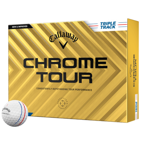 Callaway Chrome Tour Triple Track Golf Balls White / Dozen