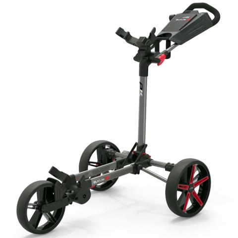 PowaKaddy DLX-Lite FF Golf Push Cart Gunmetal/Red