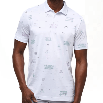 TravisMathew Tiki Mapes Print Polo Shirt