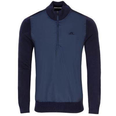 J Lindeberg x Glenmuir Rob Hybrid Zip Neck Sweater