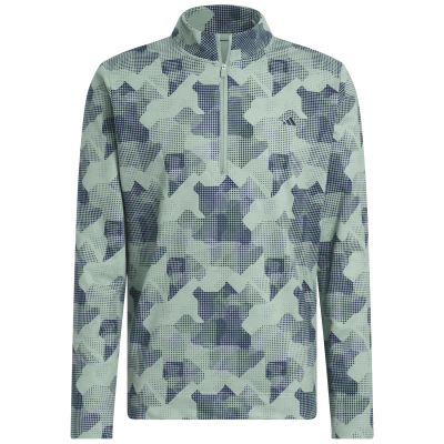 adidas Go-To Print Zip Neck Golf Sweater
