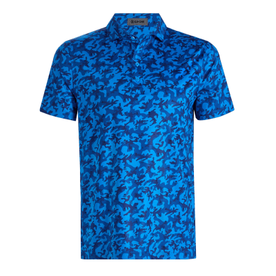 G/FORE Mapped Icon Camo Tech Jersey Golf Polo Shirt