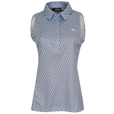 J Lindeberg Dena Sleeveless Printed Ladies Golf Polo Shirt