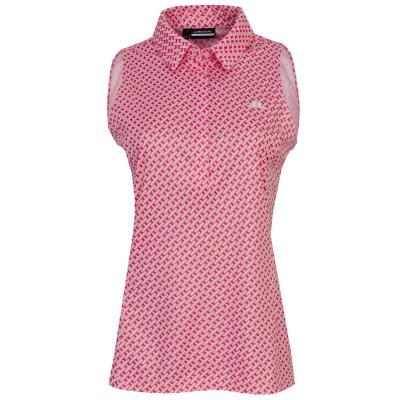 J Lindeberg Dena Sleeveless Printed Ladies Golf Polo Shirt