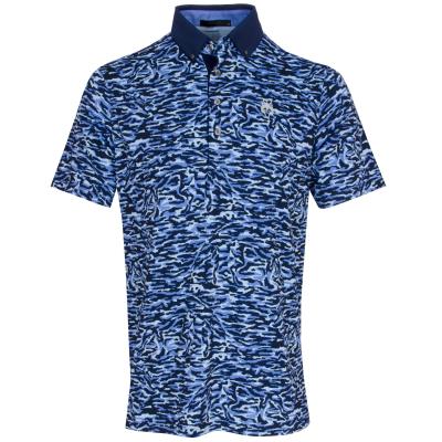 Greyson Stalking Wolf Camo Golf Polo Shirt