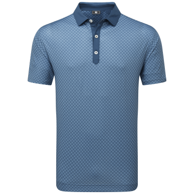 FootJoy Checker Print Lisle Golf Polo Shirt