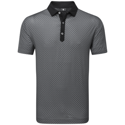 FootJoy Checker Print Lisle Golf Polo Shirt