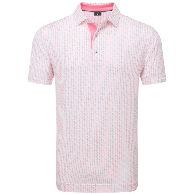 FootJoy Figure Print Lisle Golf Polo Shirt