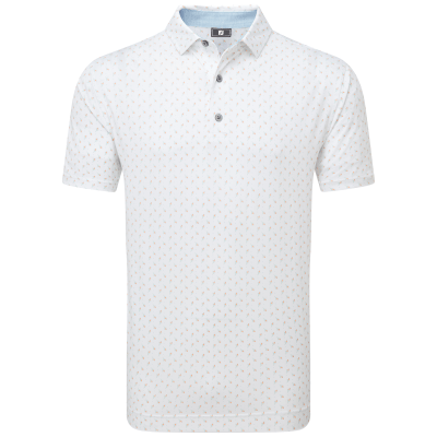 FootJoy Flower Bud Foulard Lisle Golf Polo Shirt