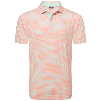 FootJoy Citrus Print Lisle Golf Polo Shirt