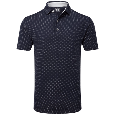 FootJoy Stretch Dot Lisle Print Golf Polo Shirt