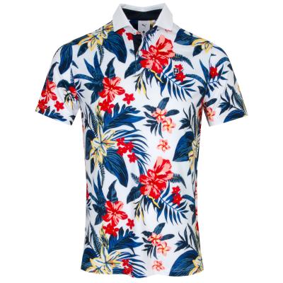 PUMA X PTC Floral Golf Polo Shirt