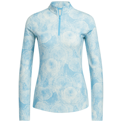 adidas Ultimate365 Printed Long Sleeve Ladies Golf Polo Shirt
