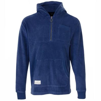Malbon Castello French Terry Zip Neck Hoodie
