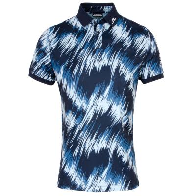 J Lindeberg Tour Tech Print Golf Polo Shirt