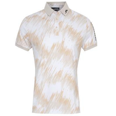 J Lindeberg Tour Tech Print Golf Polo Shirt