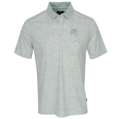 Malbon Mezzo Performance Pique Printed Golf Polo Shirt