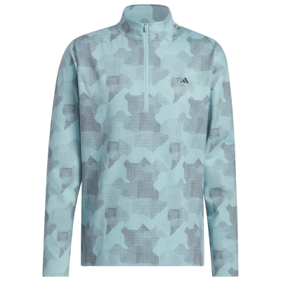 adidas Go-To Print Zip Neck Golf Sweater
