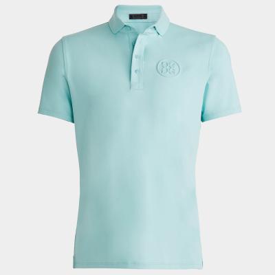 G/FORE Embossed Circle G's Tech Tailored Golf Polo Shirt Seaglass