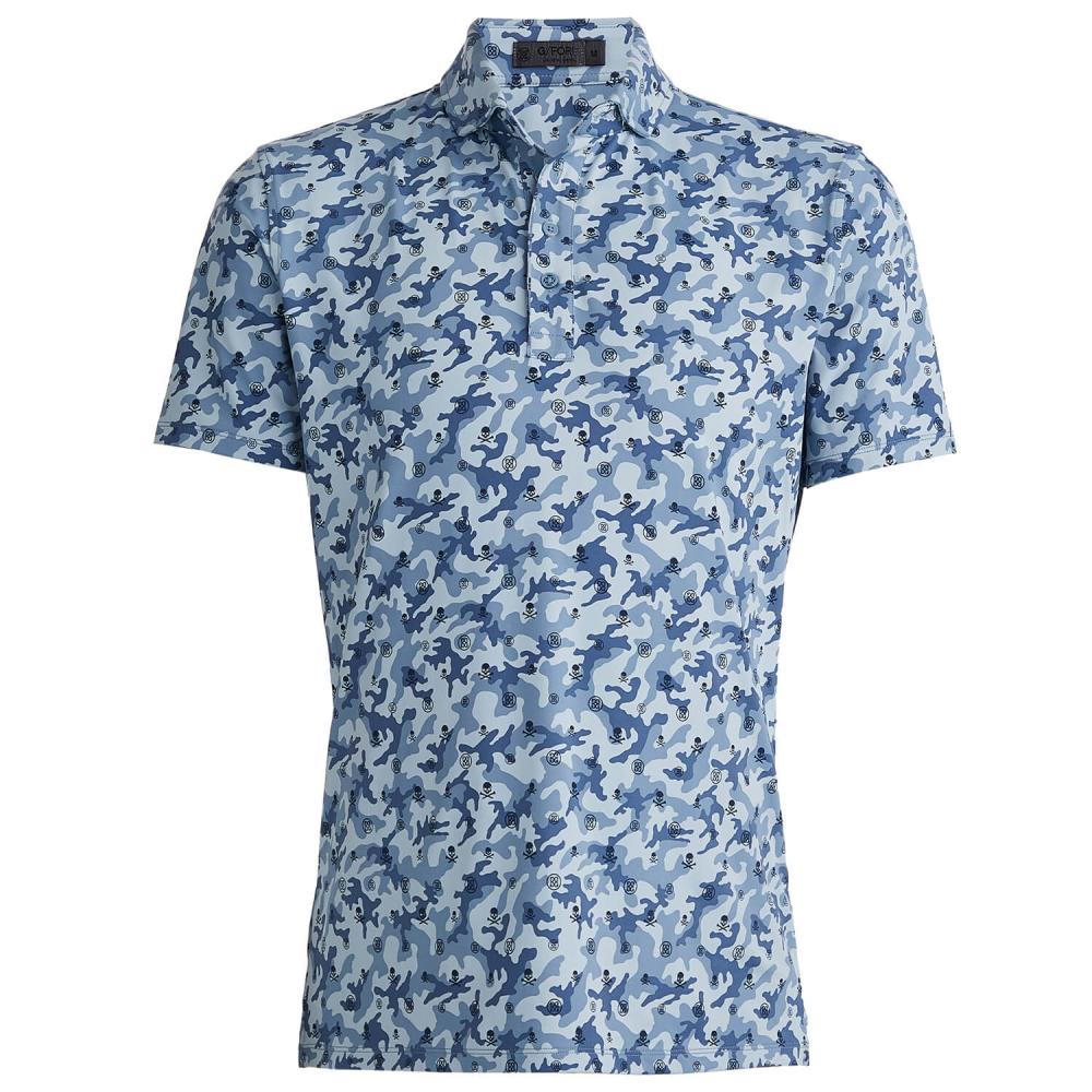 G/FORE Mapped Icon Camo Tech Golf Polo Shirt Fjord