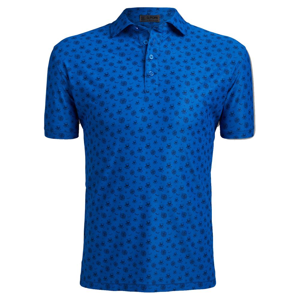 G/FORE Mini Circle G's & Skull T's Golf Polo Shirt Ultramarine