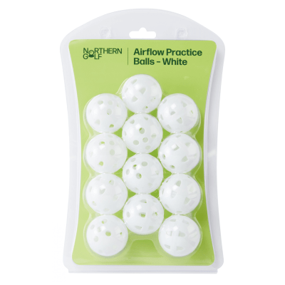 Northern Golf Airflow Practice Golf Balls White Pack of 12