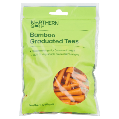 Northern Golf Bamboo Graduated Golf Tees Orange