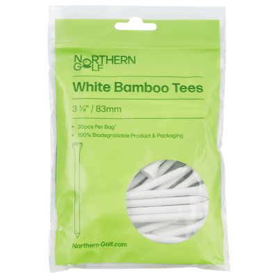 Northern Golf Bamboo Golf Tees White