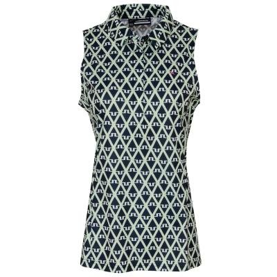 J Lindeberg Dena Print Sleeveless Ladies Golf Polo Shirt