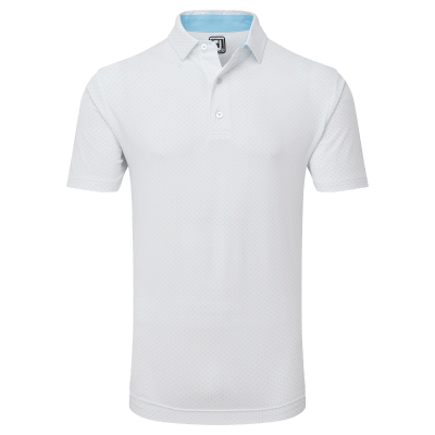 FootJoy Stretch Dot Lisle Print Golf Polo Shirt