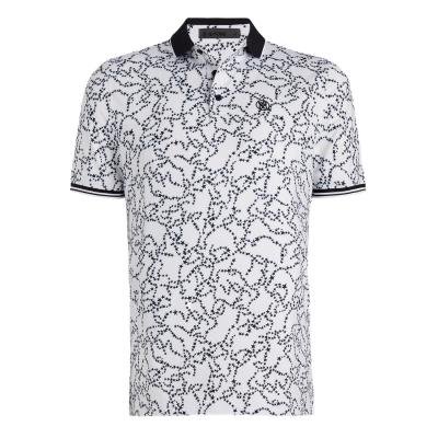 G/FORE Star Dust Rib Collar Tech Jersey Golf Polo Shirt