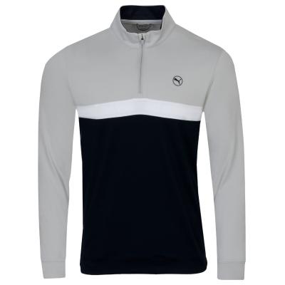 PUMA Pure Colorblock Zip Neck Golf Sweater