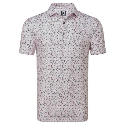 FootJoy Primrose Print Lisle Golf Polo Shirt