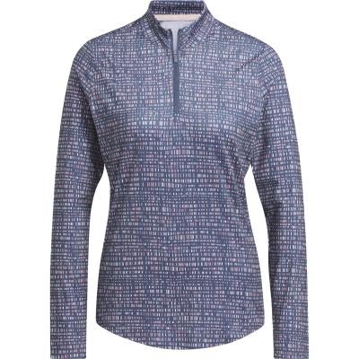 adidas Ladies Ultimate365 Printed Long Sleeve Golf Polo Shirt