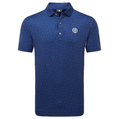 FootJoy Postage Stamp Print Lisle Golf Polo Shirt