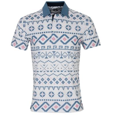 PUMA Fair Isle Micro Print Polo Shirt
