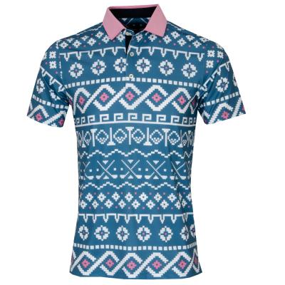 PUMA Fair Isle Micro Print Polo Shirt