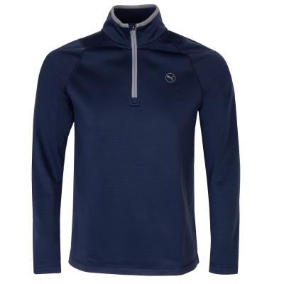 PUMA Waffle Fleece Zip Neck Golf Sweater