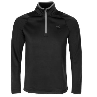 PUMA Waffle Fleece Zip Neck Golf Sweater