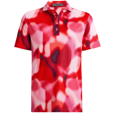 G/FORE Bokeh Blur Tech Jersey Golf Polo Shirt