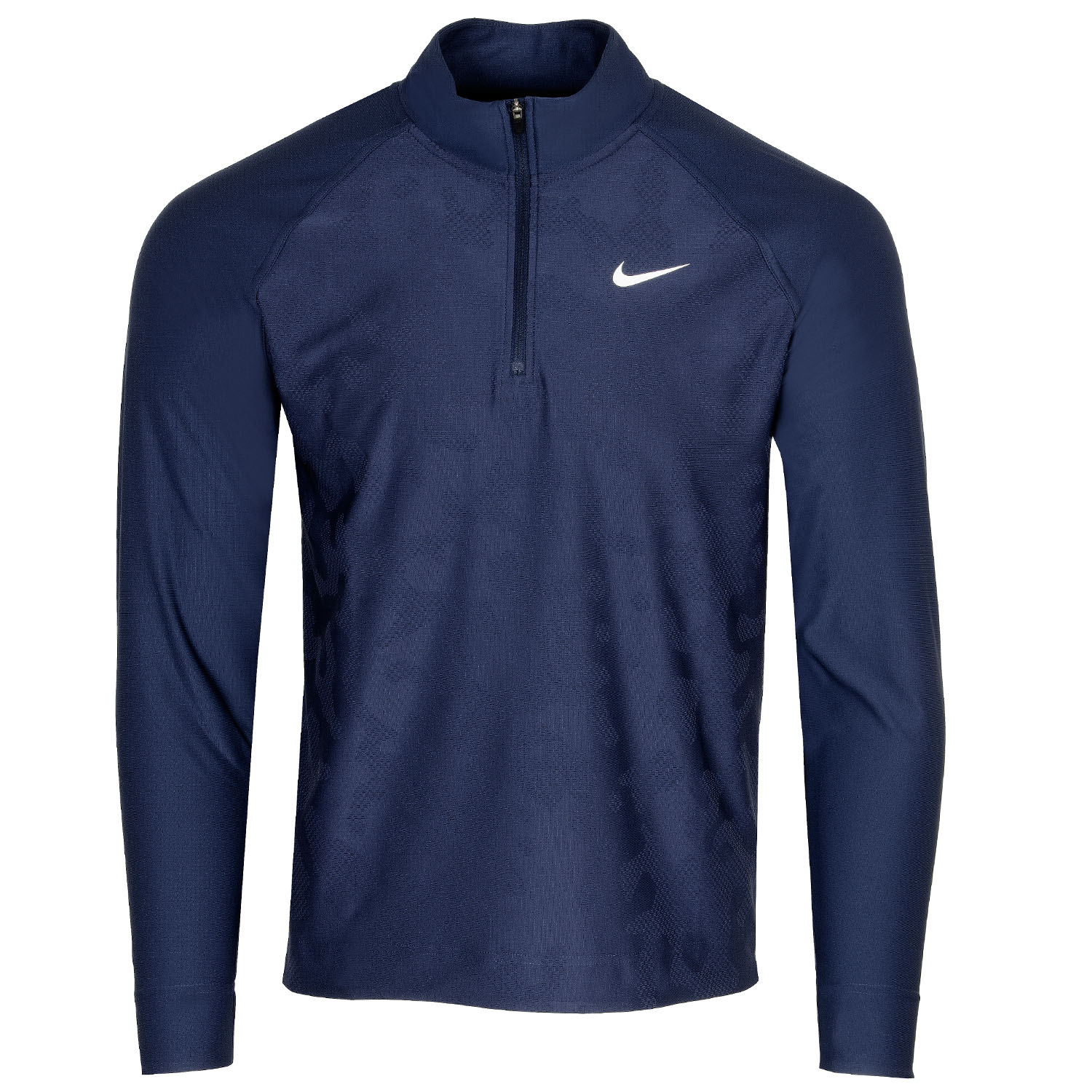 Nike Dri-FIT ADV Tour Zip Neck Golf Sweater Midnight Navy/White ...
