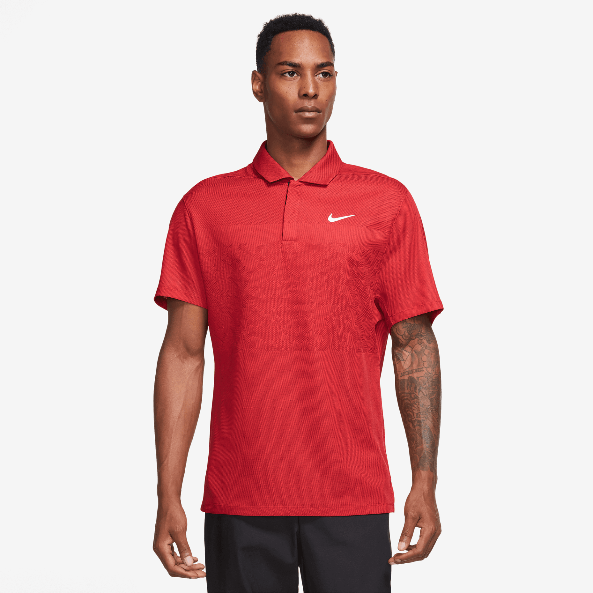 Nike Tiger Woods Dri FIT ADV Polo Camo Gym Red/University Red/White ...