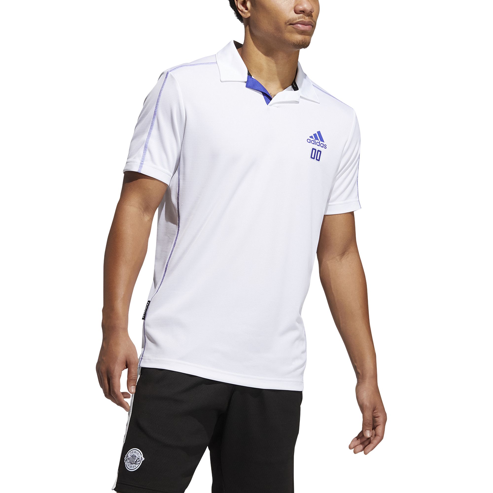 adidas Primeblue HEAT.RDY Polo Shirt White/Blue | Scottsdale Golf