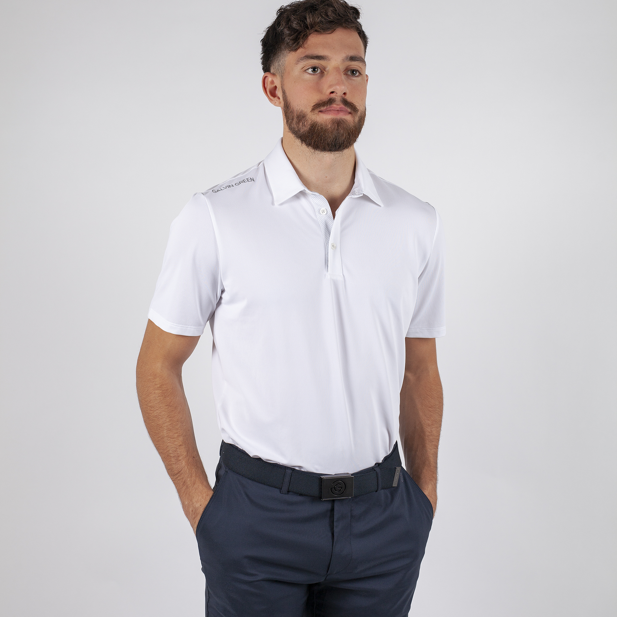 Galvin Green Milan Tour Ventil8 Plus Polo Shirt White | Scottsdale Golf