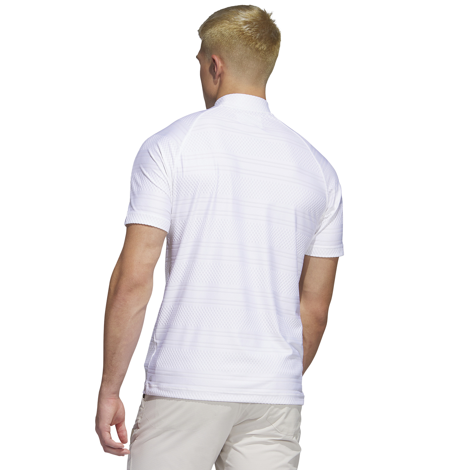 adidas adiCross Mock Neck Golf Polo Shirt White | Scottsdale Golf
