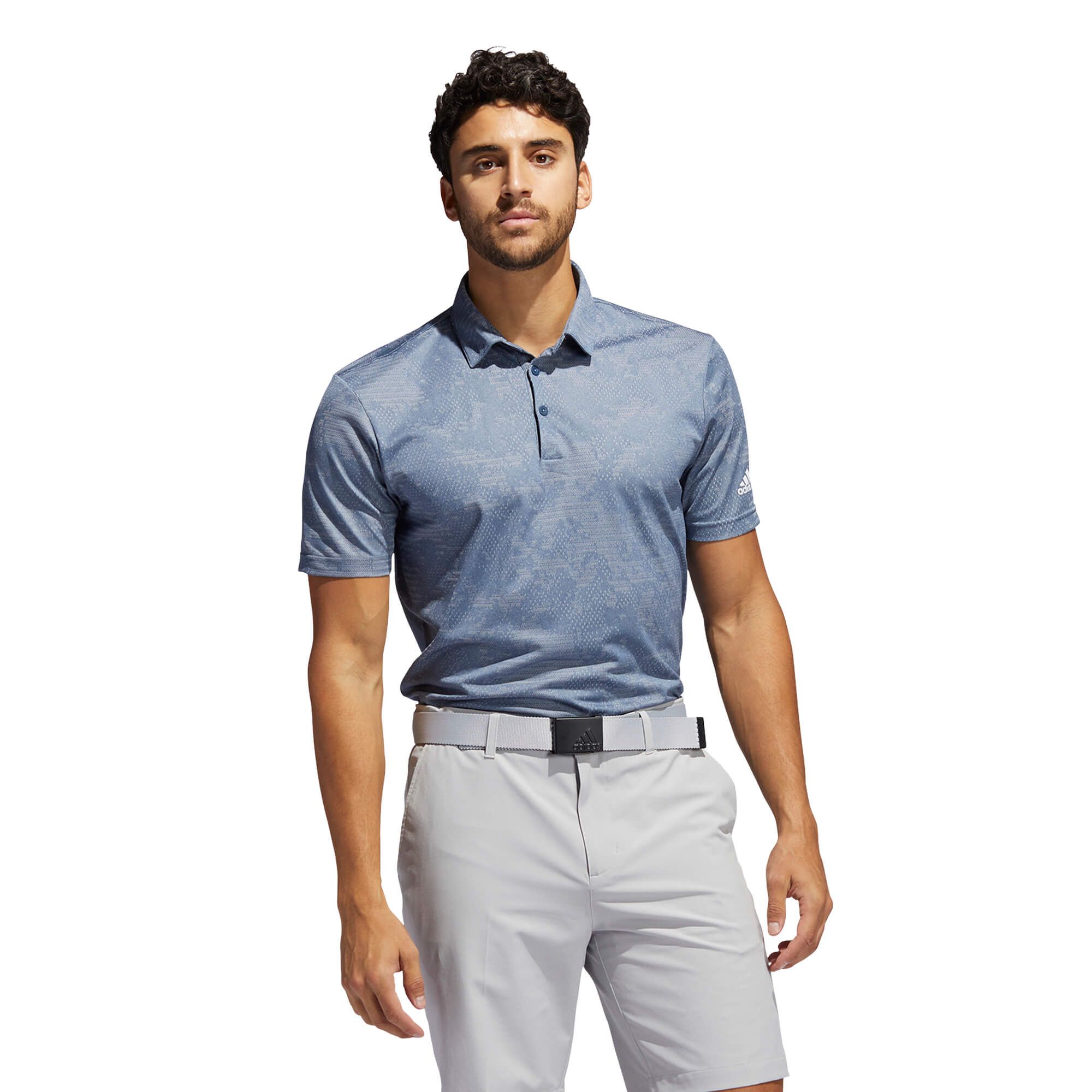 adidas Camo Golf Polo Shirt Crew Navy/Grey Two | Scottsdale Golf
