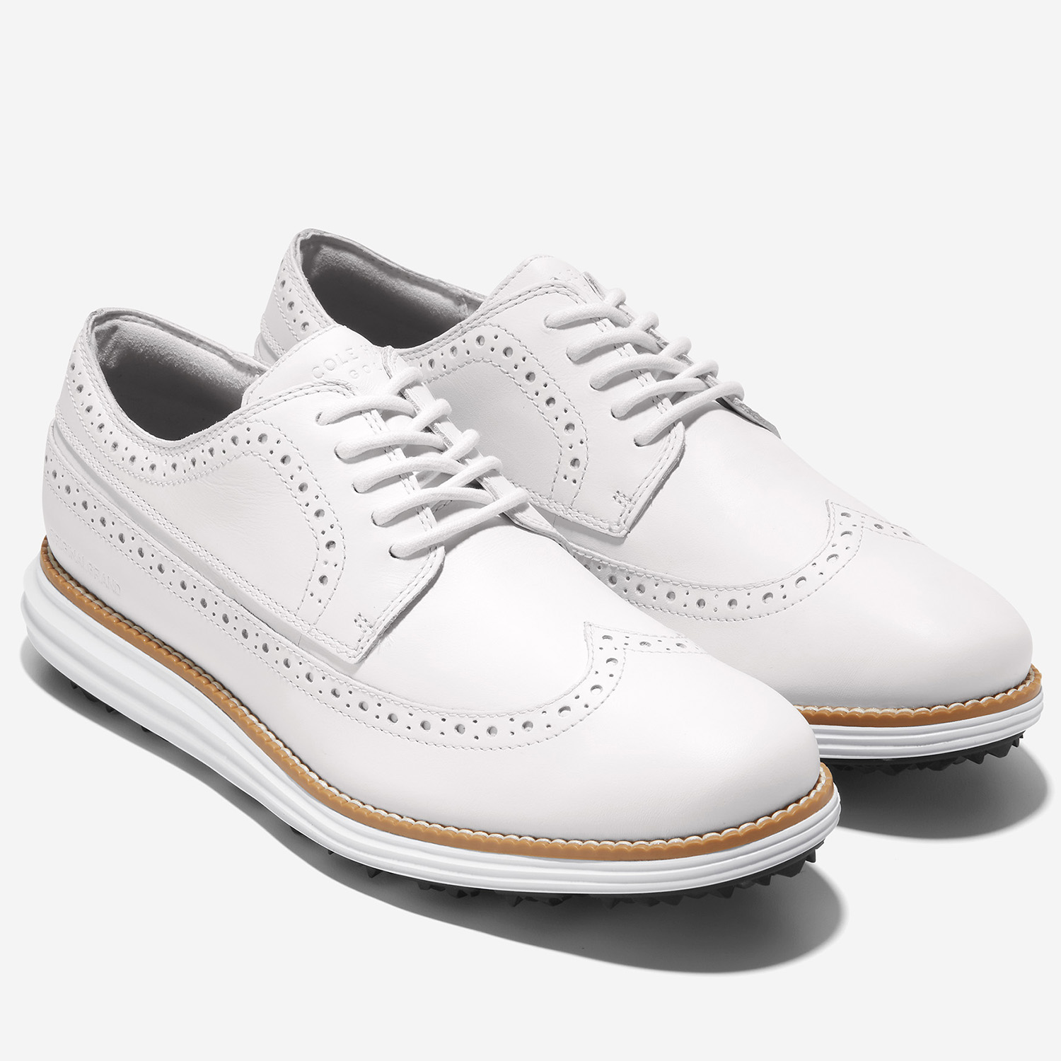 Cole Haan Original Grand Wing Ox Golf Shoes Optic White/Ch Natural ...