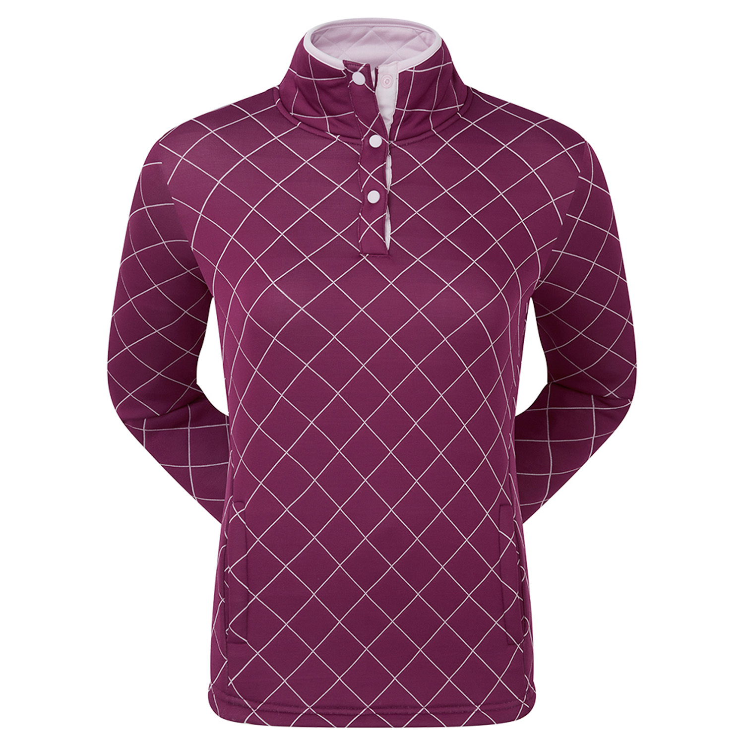 Image of FootJoy Ladies Quilted Zip Neck Sweater