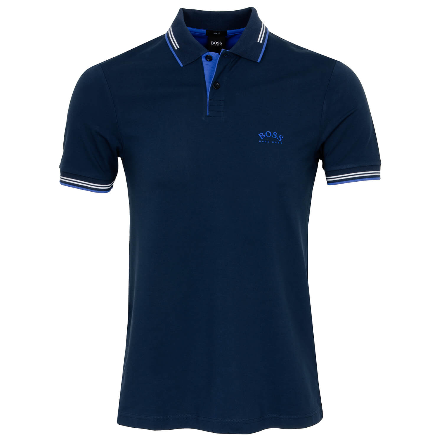 HUGO BOSS Paul Curved Polo Shirt Dark Blue | Scottsdale Golf